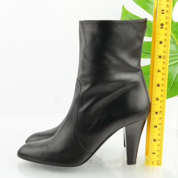 Coach Womens Melinda Boots Size 9.5 Black Leather High Heel Bootie Elegant Italy - Picture 5 of 12